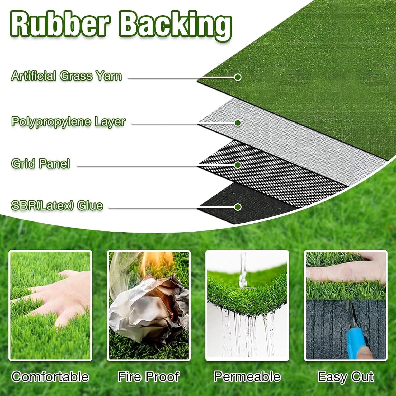 Grass Pad for Dog Large Size – 2Ftx6Ft, Dog Potty Training Turf, Indoor Outdoor