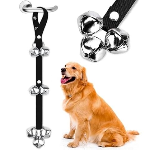 BLUETREE Adjustable Dog Doorbells – Premium Potty Training Bells – 1.4″ Loud Set