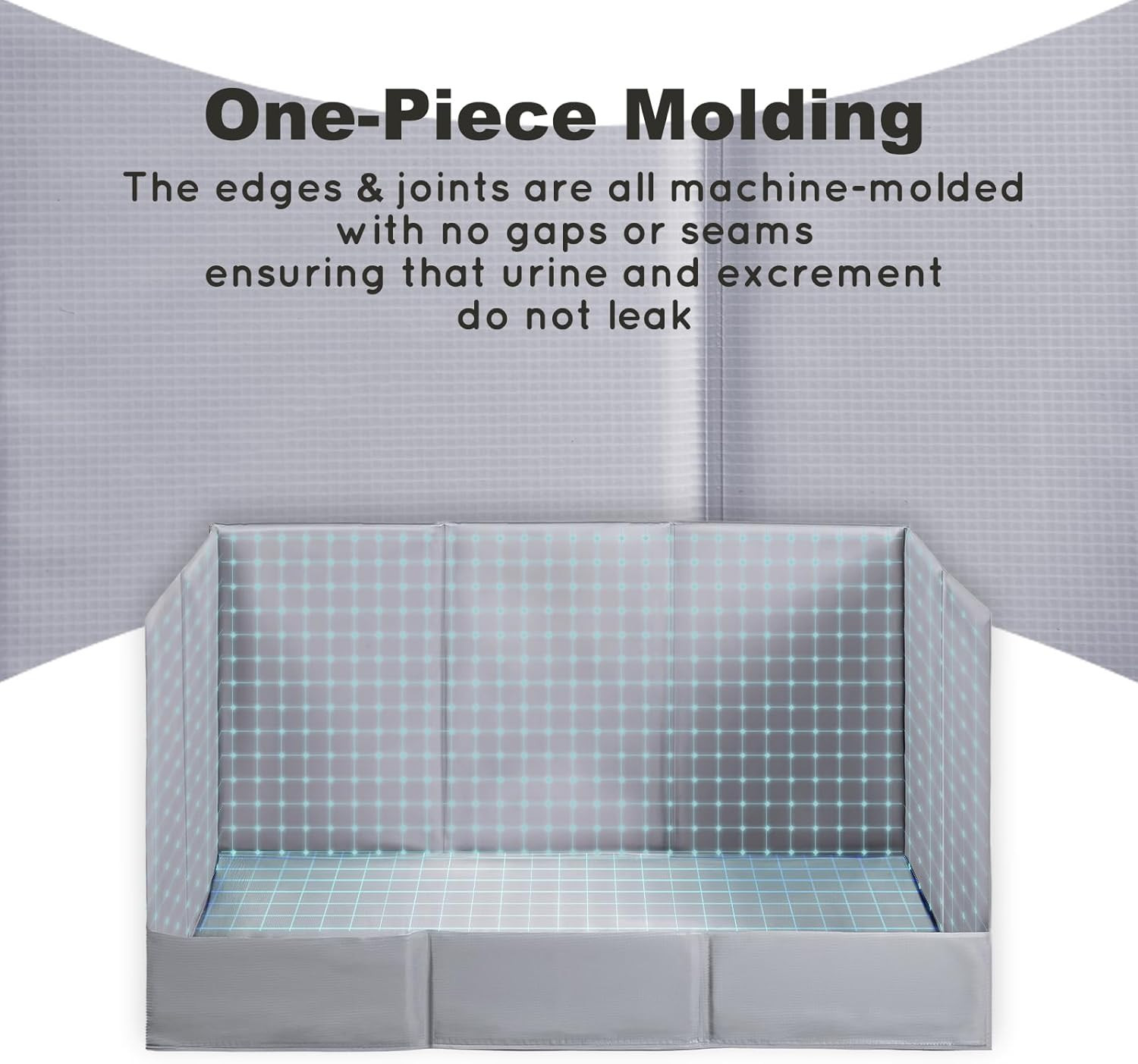 Dog Litter Box, Pee Pad Holder Foldable, Indoor Dog Potty Tray for Puppy & Mediu