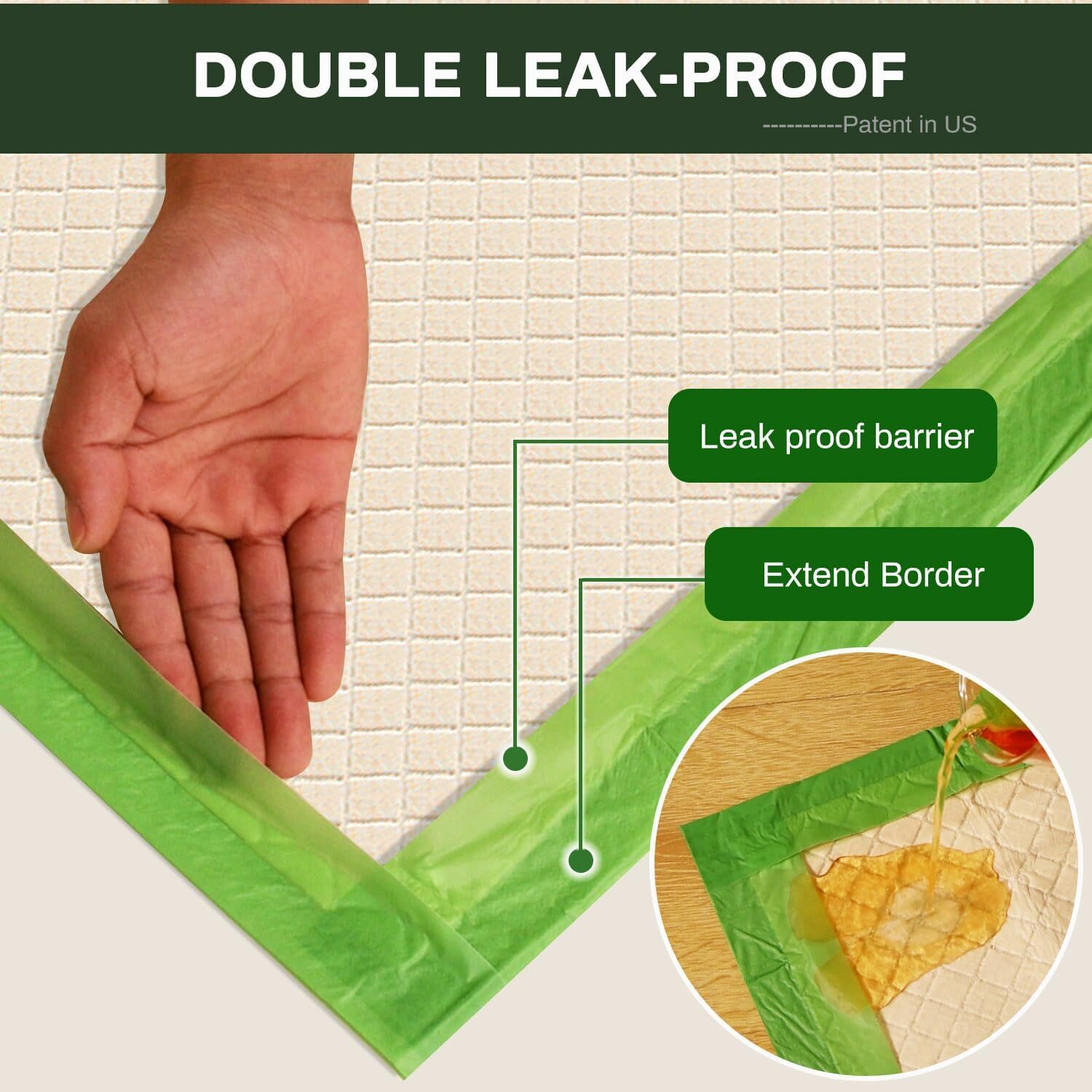 30pcs XL Pee Pads – Dogs Thicker ECO Green Disposable Puppy Training Pads-28×34″