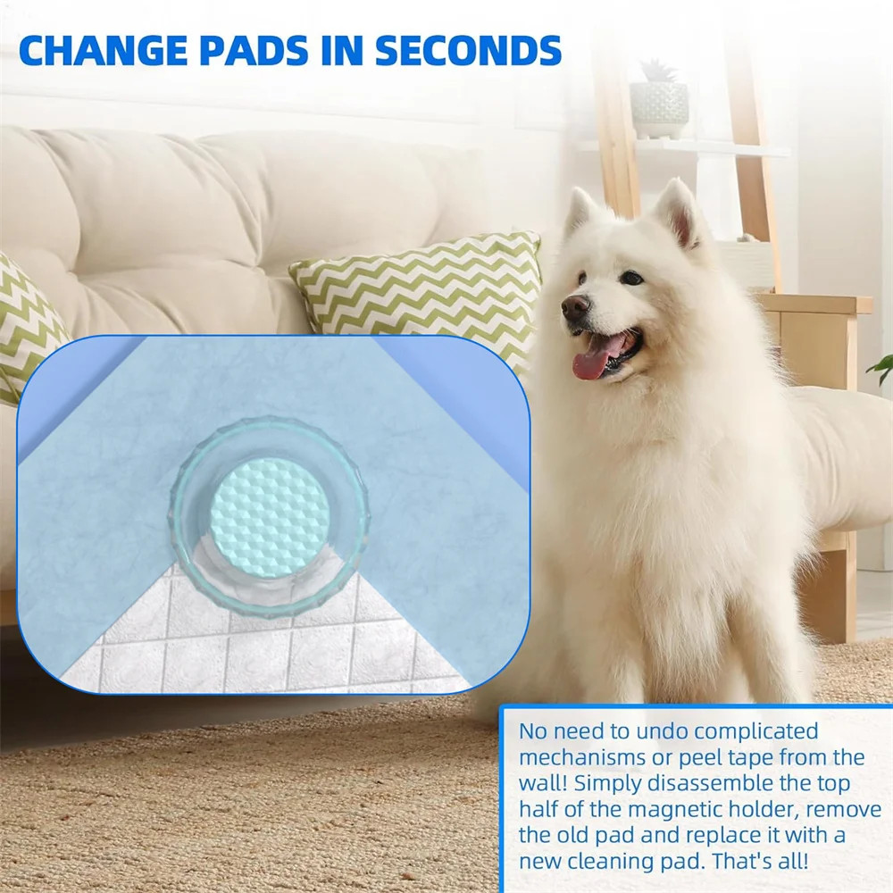 2 dog urine pad magnetic fixators, pet urine pad fixing buckles, portable fixato
