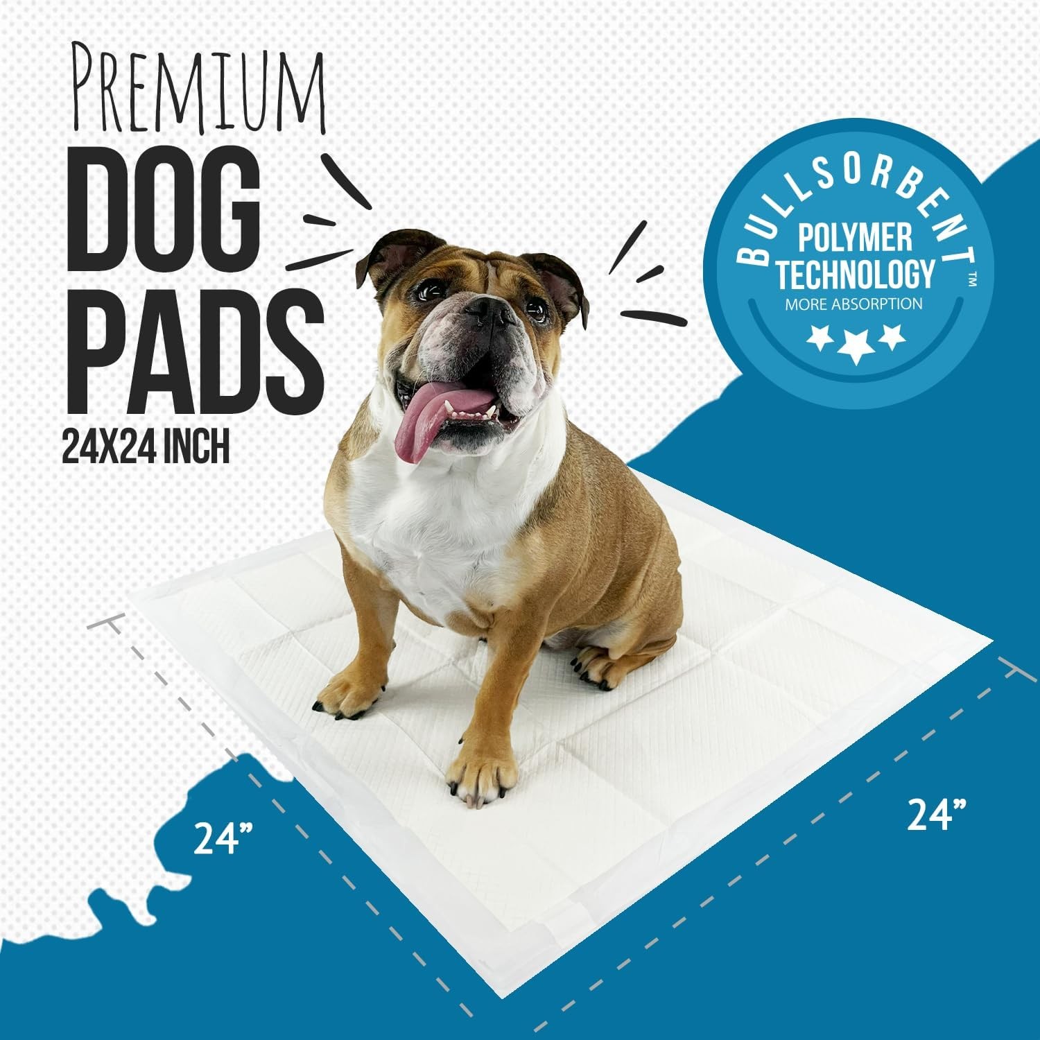 Premium Puppy Pee Pads with Adhesive Sticky Tape (24×24) Large Dog Training W…