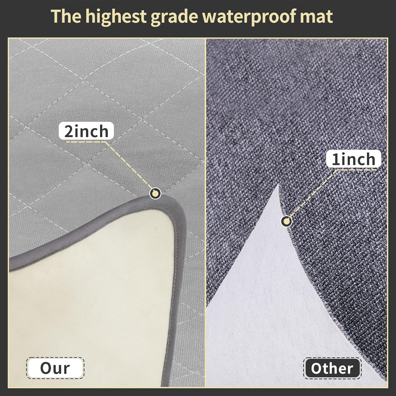Washable Reusable Dog Pee Pads, 34″X52″ Absorbent & Waterproof Puppy Training Pa