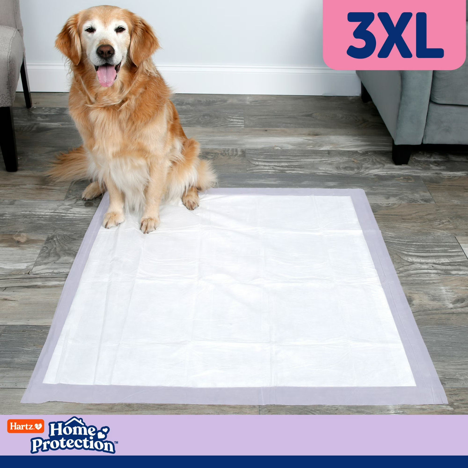 Hartz Dog Pads 3XL 30Ct Lavender Odor Control Leak Proof Training Pads