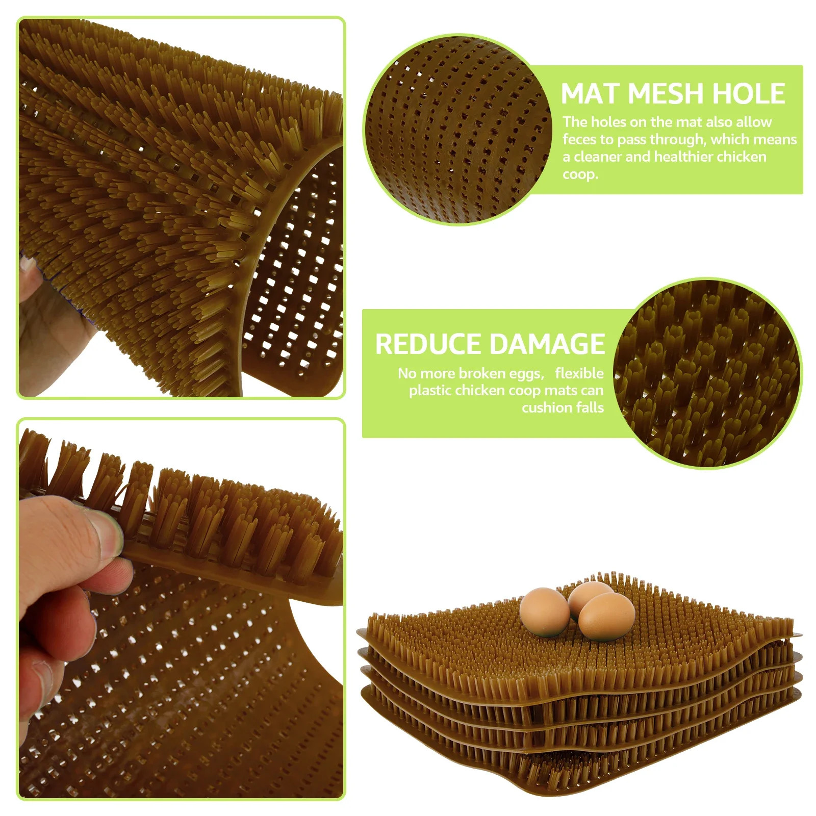 1Pcs Chicken Bedding Mats Nesting Pads Washable Hen Nesting Pads Plastic Cuttabl