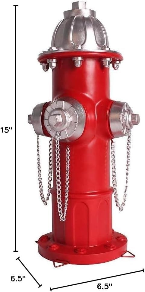 XINDMAO Fake Fire Hydrant for Dogs to Peed on,15.3 inch Large 14.5 inch, Red