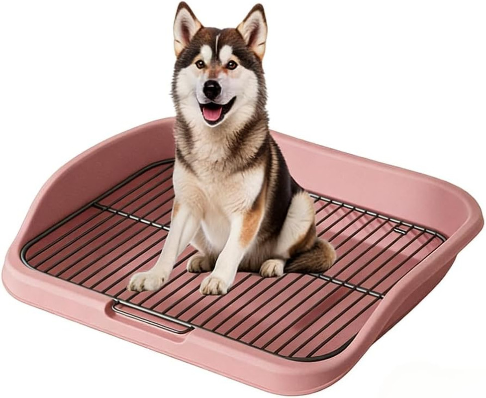 Mesh Dog Potty Tray Removable Stable Structure – Indoor Puppy Training Toilet Pe