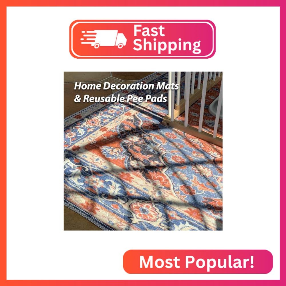nunubaby Washable Pee Pads for Dogs, Stylish, Non-Slip and Leak-Proof Pee Pads.