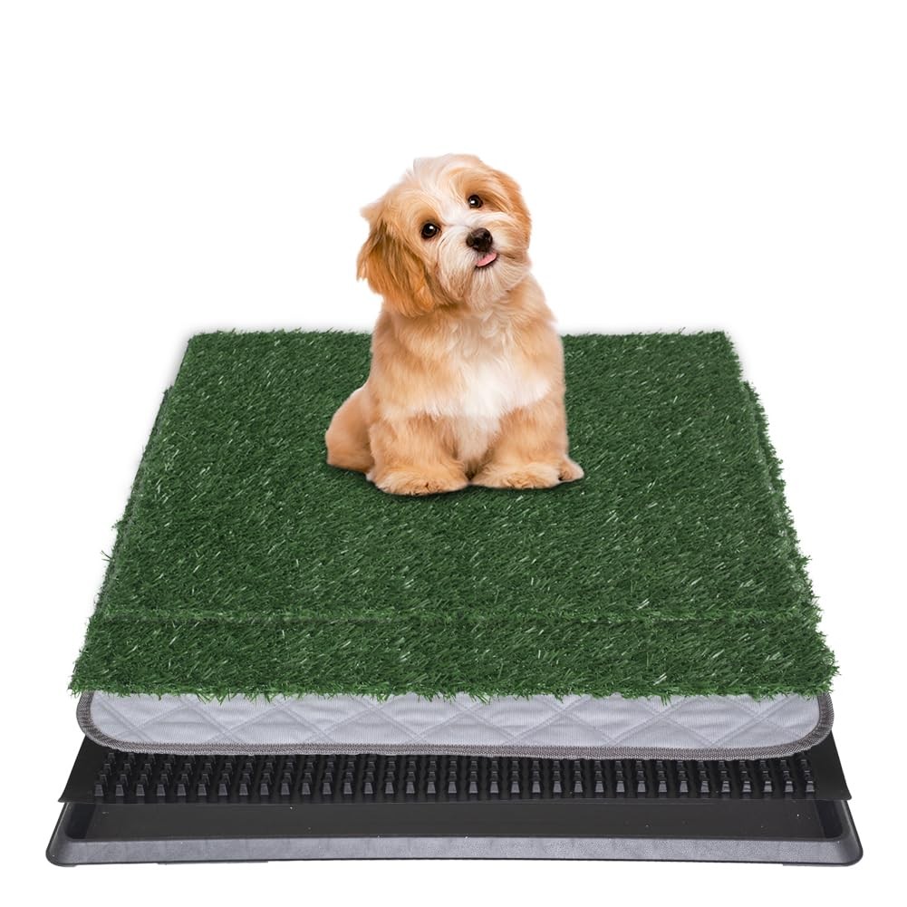 Reusable Training Pad Potty 2Pack Replaceable Artificial Grass Dog Patio