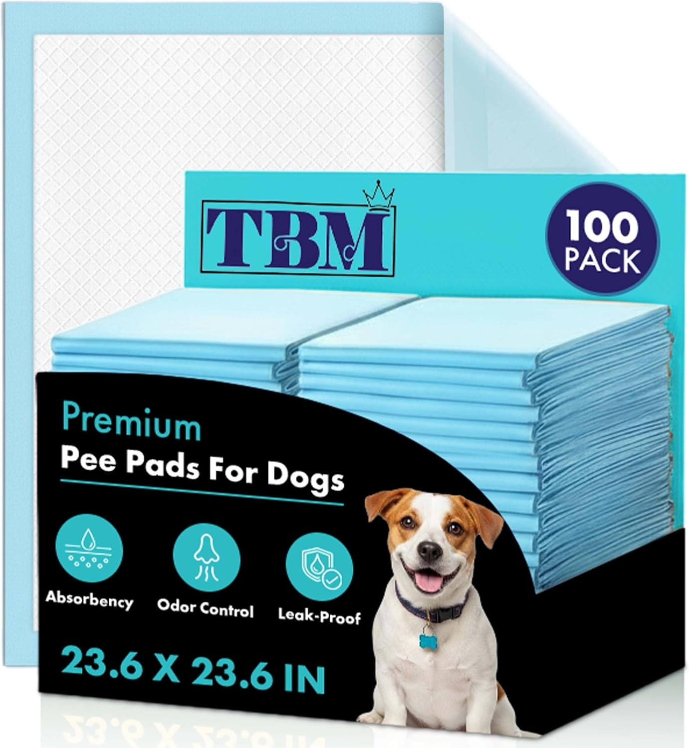 Puppy Pads 100 Count – 23.6″ X 23.6″ – Super Absorbent Pee Pads for Dogs – Premi