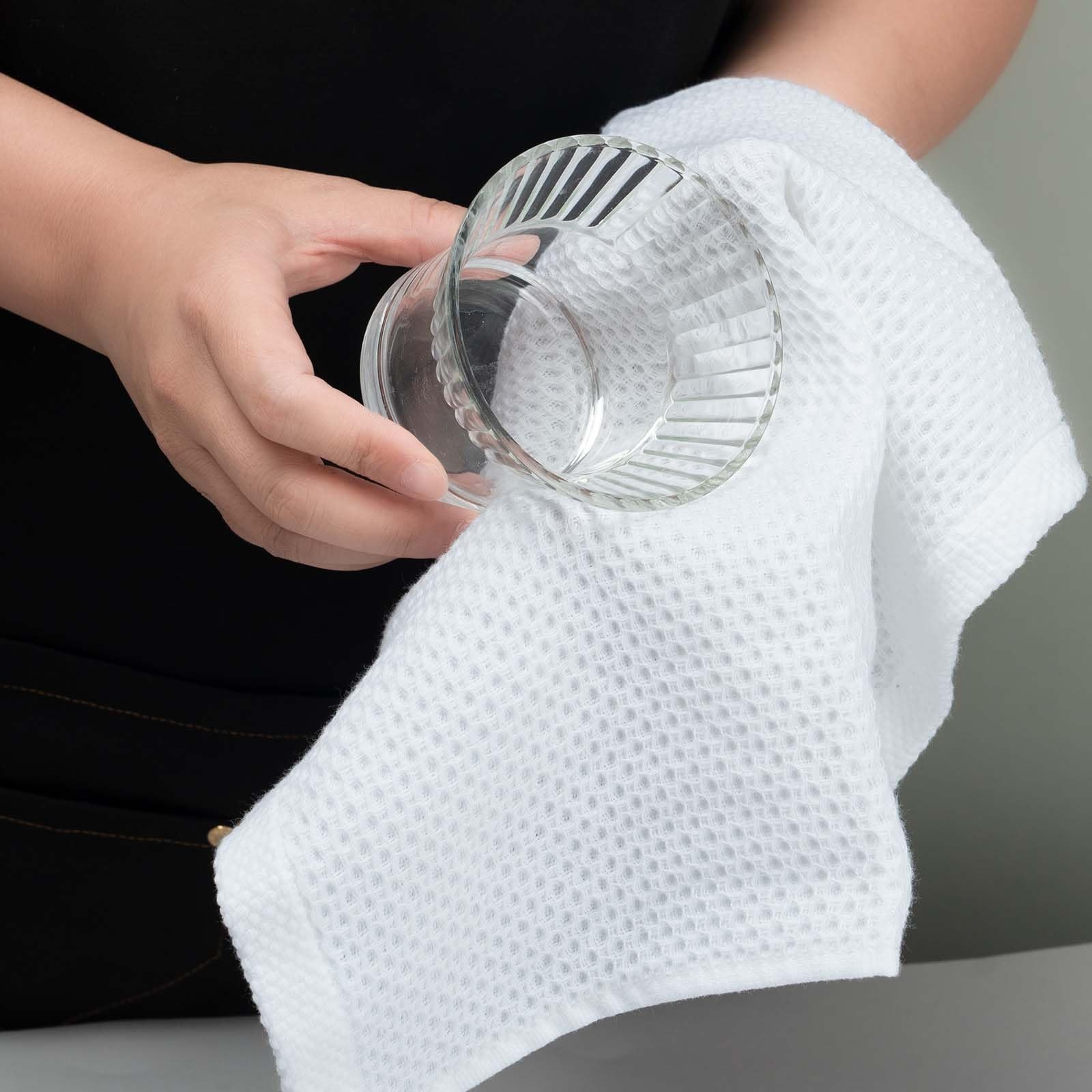 Cotton Dish Cloths 6 Pack,12×12 Inch – Super Absorbent, Quick-Dry & Reusab
