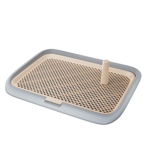 Indoor Dog Potty Tray 23.6″x17.7″ – Pet Pee Pad Holder for Small & Medium Dogs
