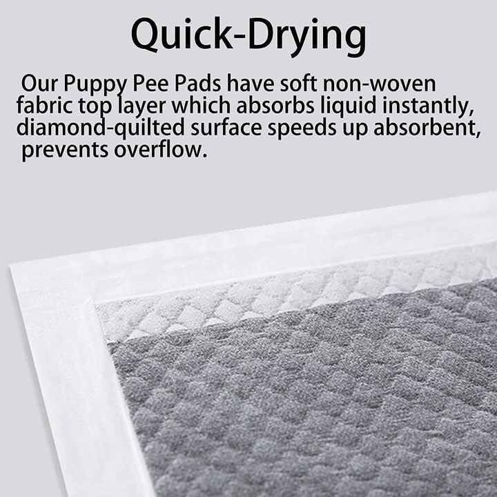 100 Pet Training Pads for Dogs Ultra-Absorbent Charcoal Puppy Underpads – Small