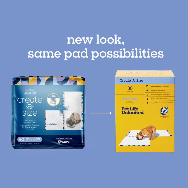 Create-A-Size Dog Pads Leakproof Absorbent Non-Slip Potty Protection 30 Count US