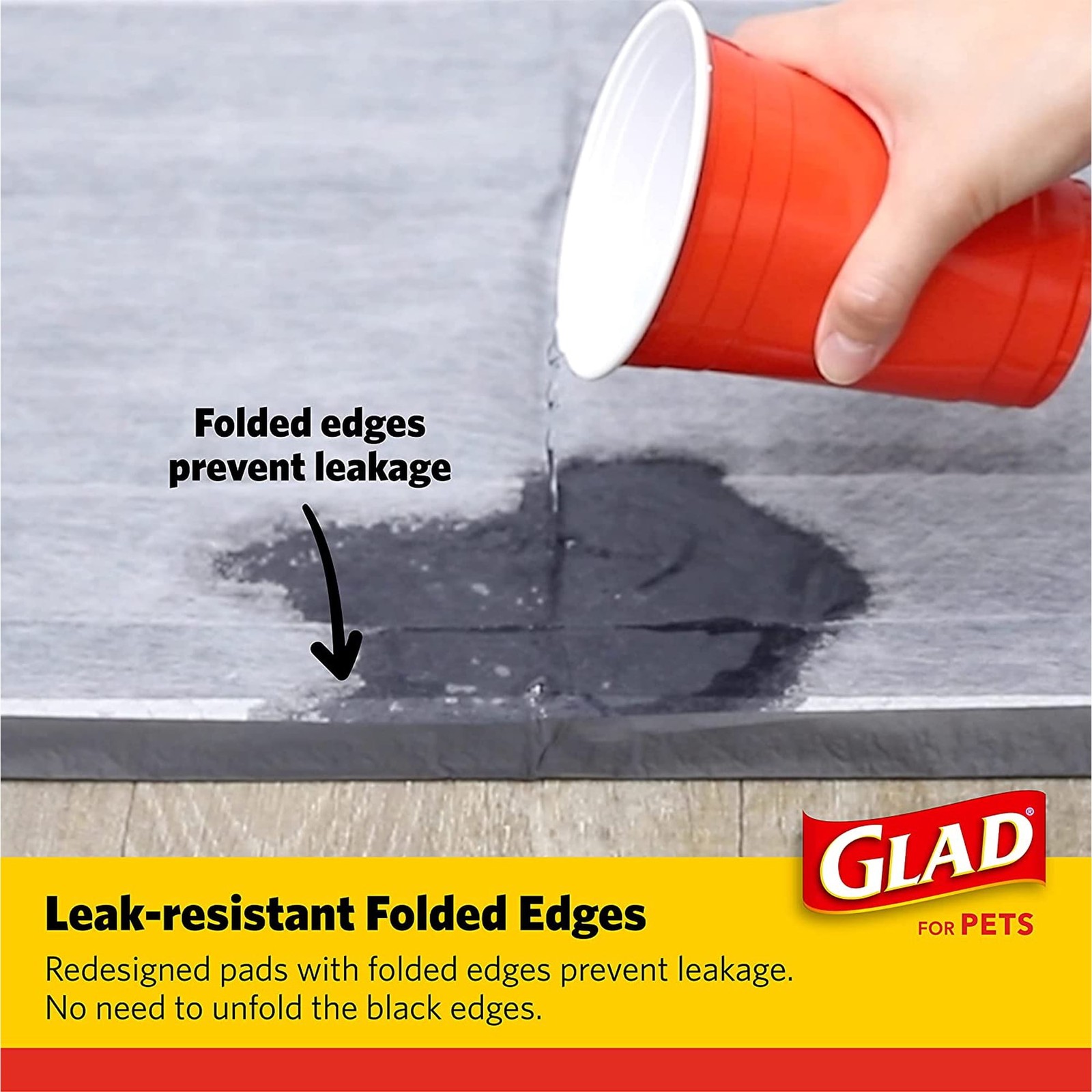 Glad Charcoal Dog Training Pads 23×23 100ct Leak-Resistant