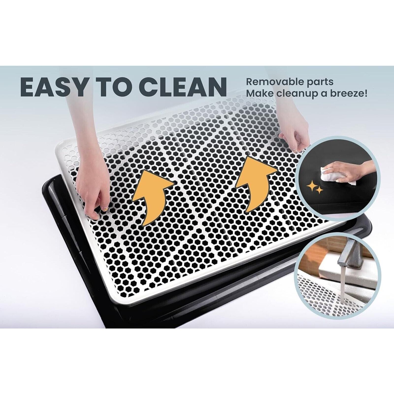 Dog Potty Tray/Puppy Pee Pad Holder 25”X20” Indoor Wee Training for Sm & Med