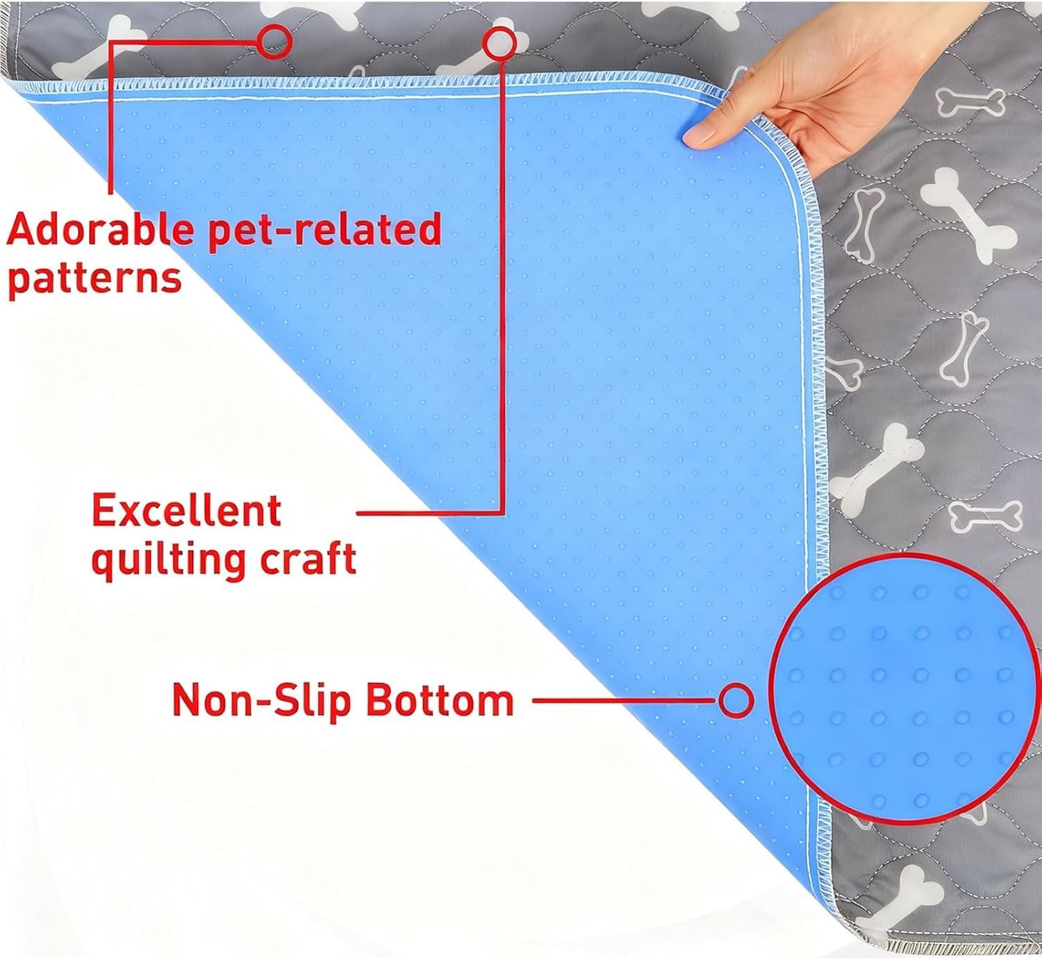 2026 New Puppy Pads with Pheromones, Puppypad L: 31.5″ × 35.4″, Gray
