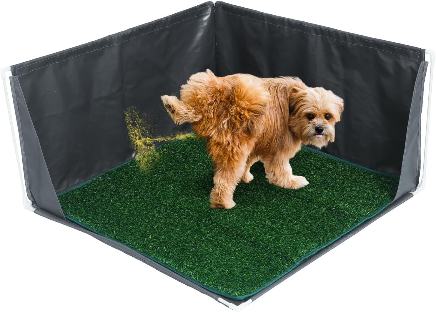 Dog Pee Pad Holder with High Walls, Portable Dog Litter Box for inside Potty, Sp