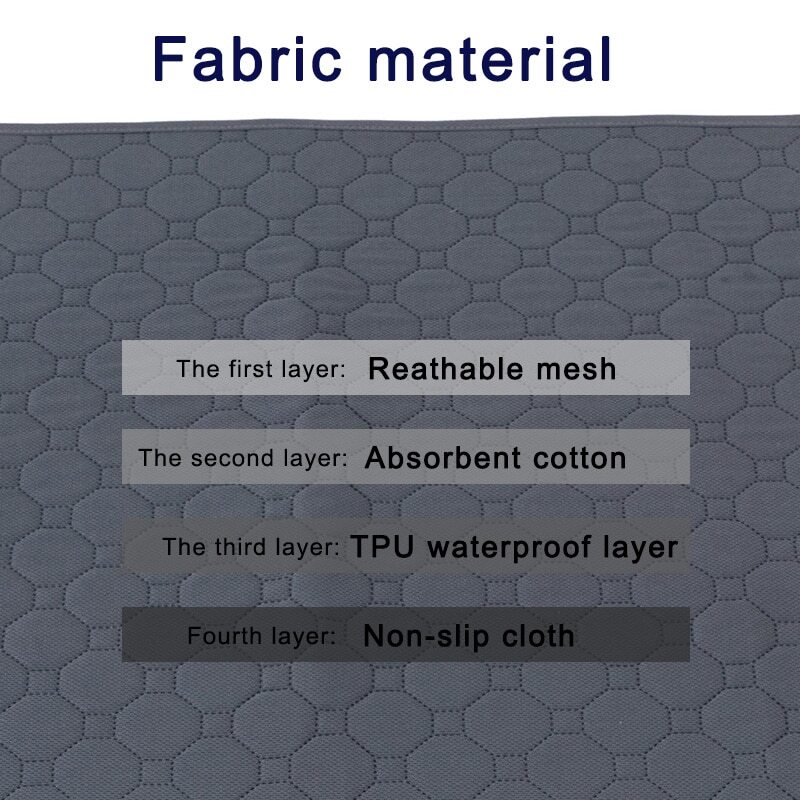 Dog Pee Pad Blanket Reusable Absorbent Diaper Washable Puppy Training Pad Pet Be