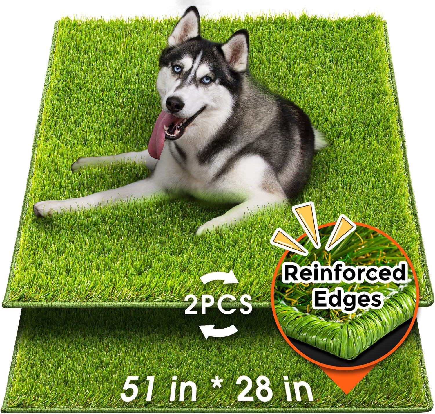 Premium 51″X28″ Artificial Dog Grass Pad – Easy Clean with Drainage Holes