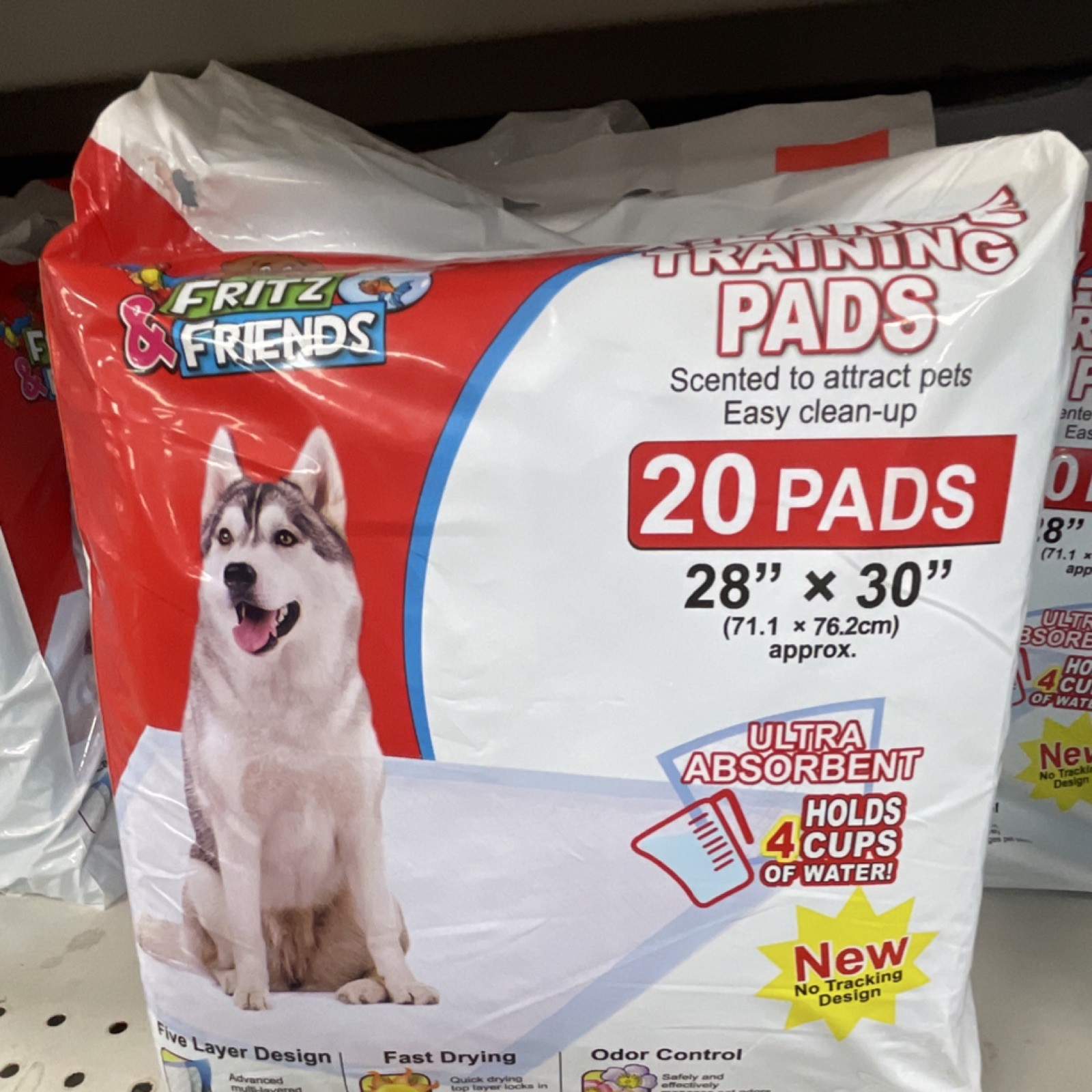Fritz & Friends X-Large Training Pads 28″x30″ 20 Ultra Absorbent Odor Control