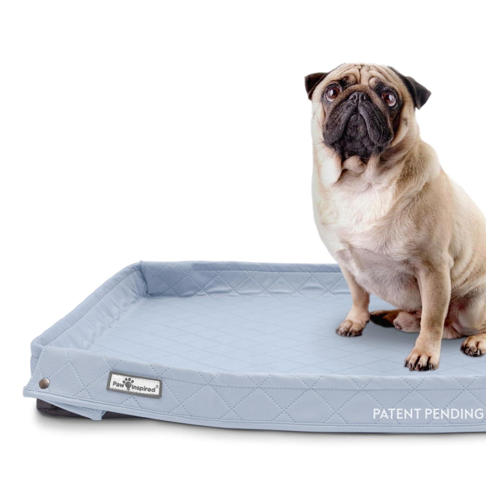 Paw Inspired Critter Box Dog Pad, Large Reusable Puppy Pad Large, Light Gray