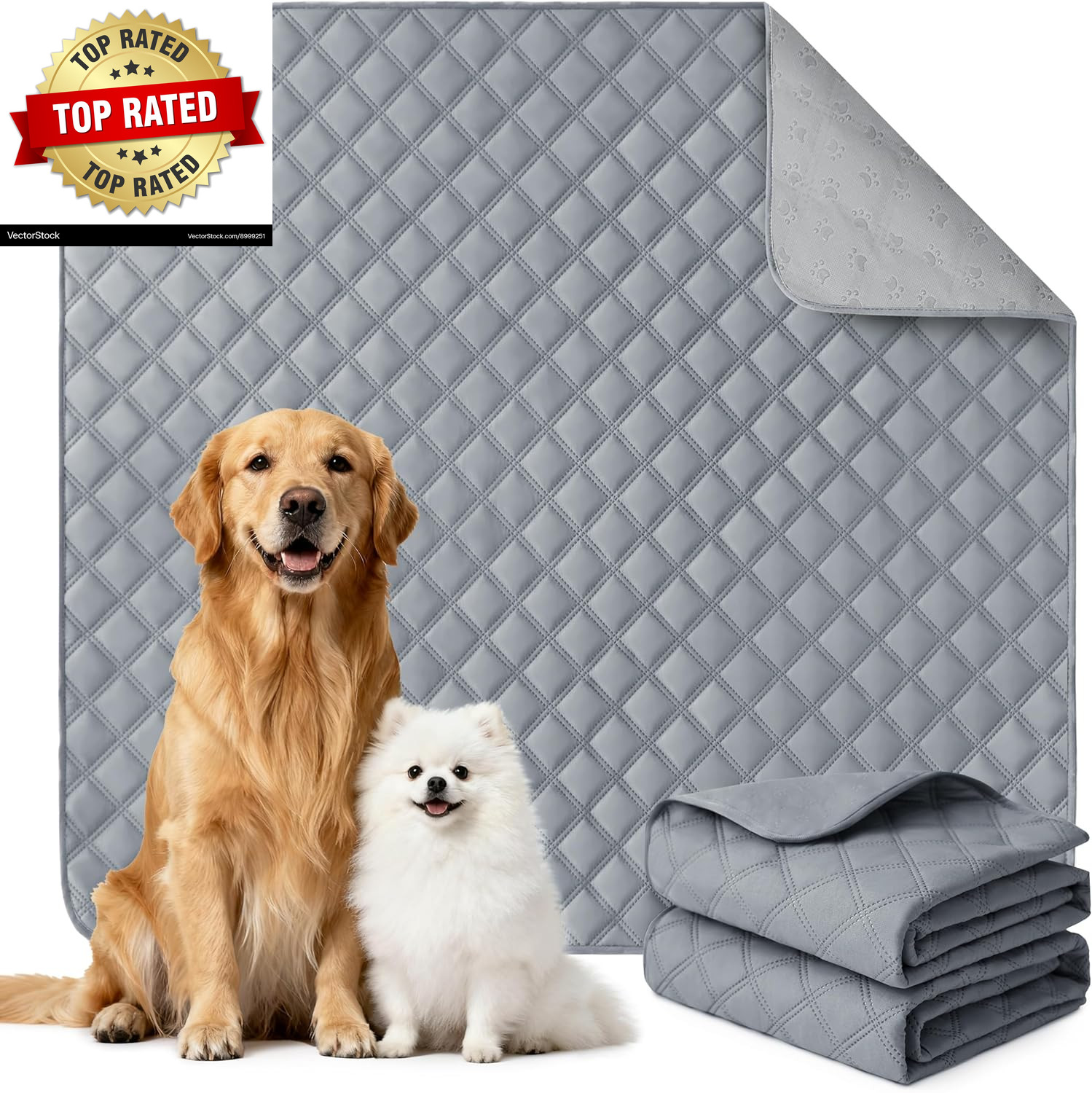 Reusable Washable Pee Pads for Dogs Large/Extra Large 36” X 41” 2 Pack, Absorb