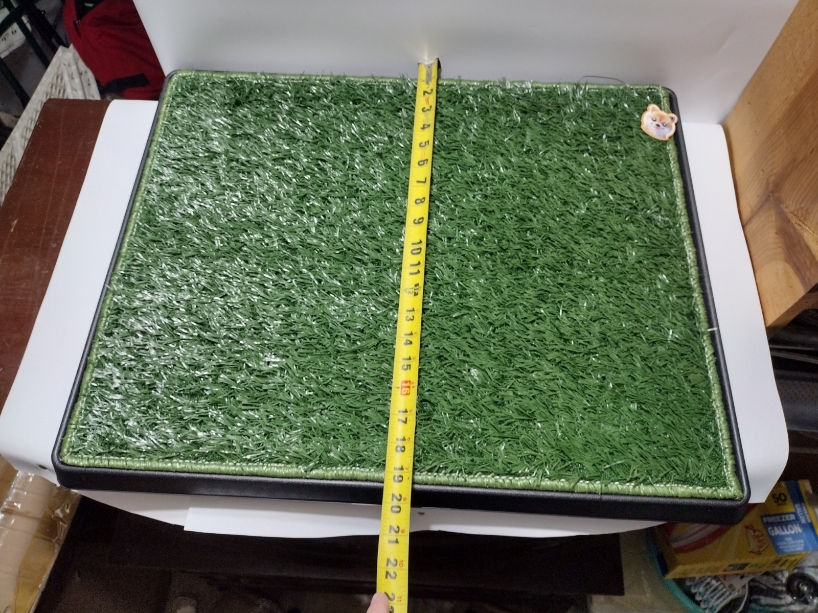 Hompet Dog Grass Pad with Tray And Pee Baffle Reusable Puppy Turf Potty Training