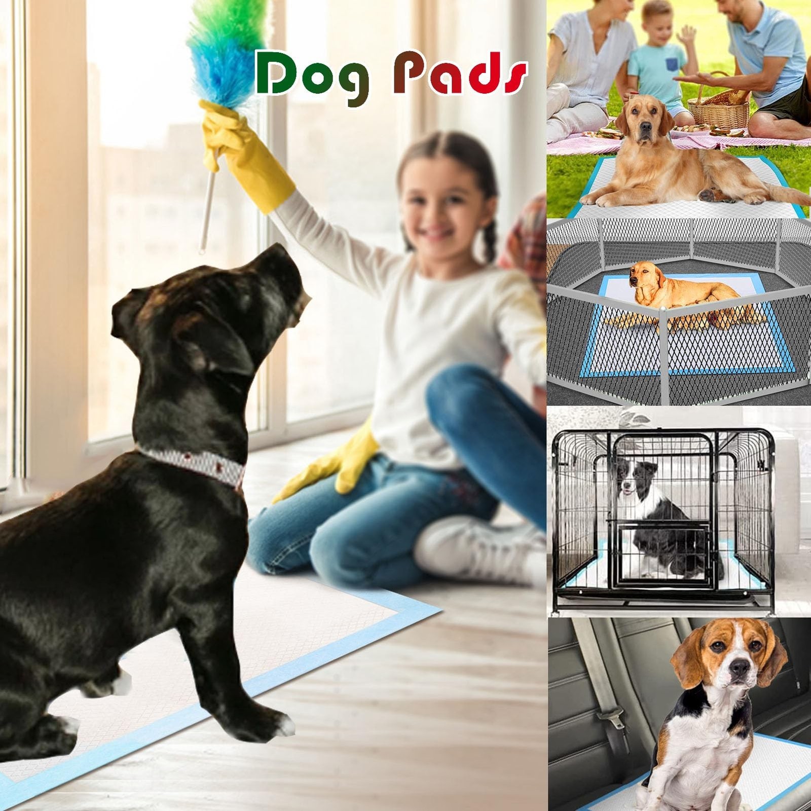 40 Count Dog Pee Pads Extra Large,36″x36″Pee Pads for Dogs Absorbent & Leak-P…