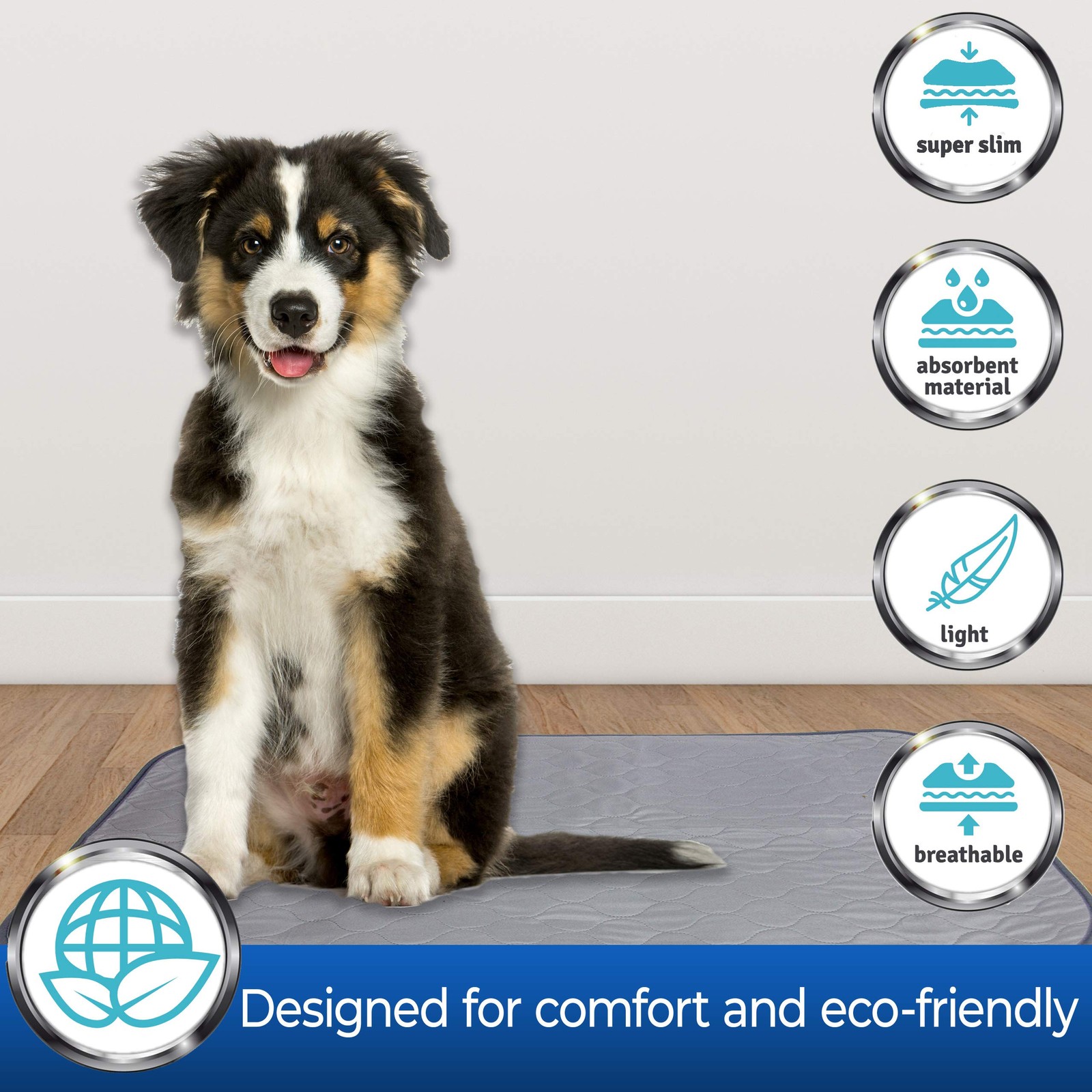 Pet Magasin Highly Absorbent Reusable Washable Pet Training Pads with Waterpr…