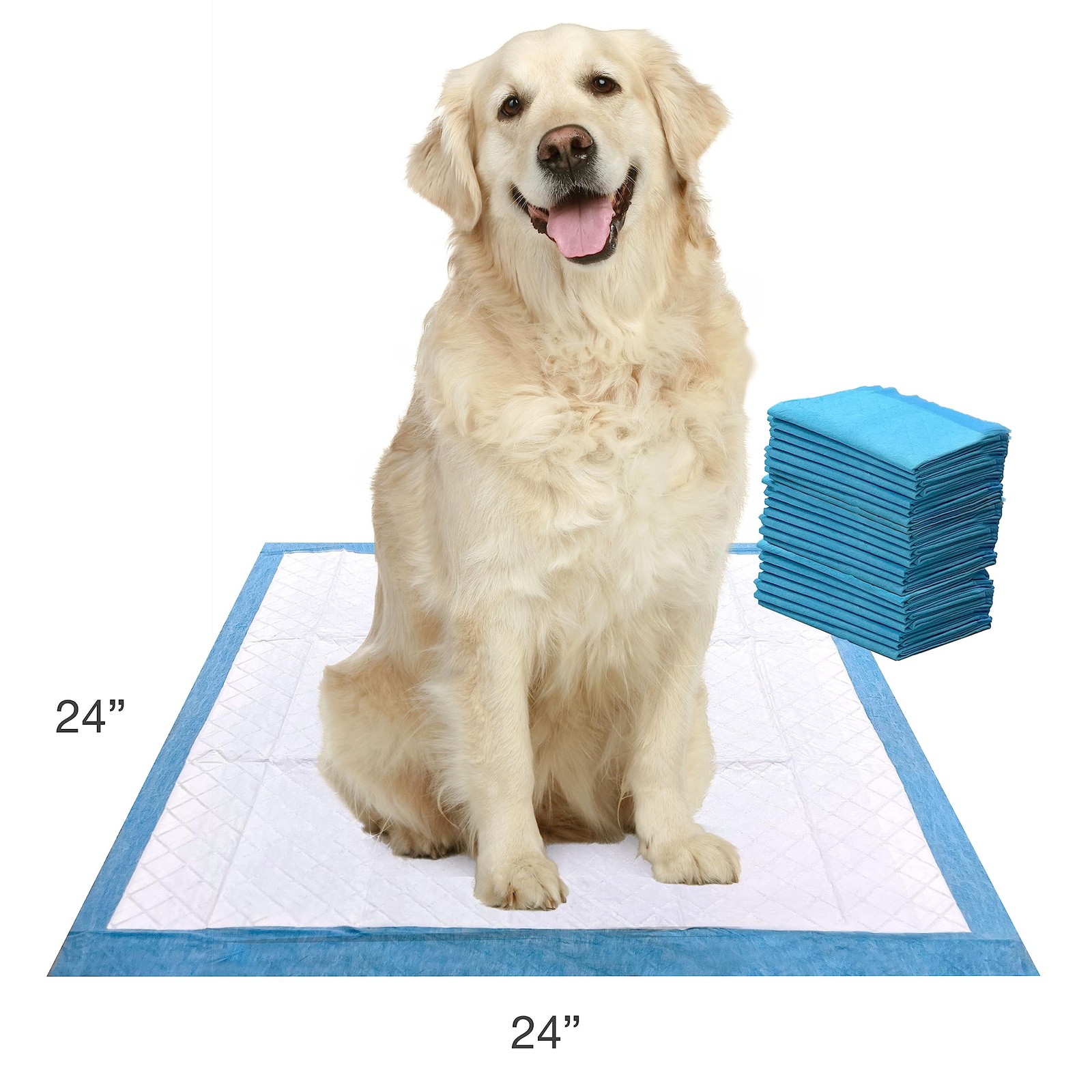 Four Paws Wee-Wee Super Absorbent Unscented Pee Pads for 24″ x 24″, White