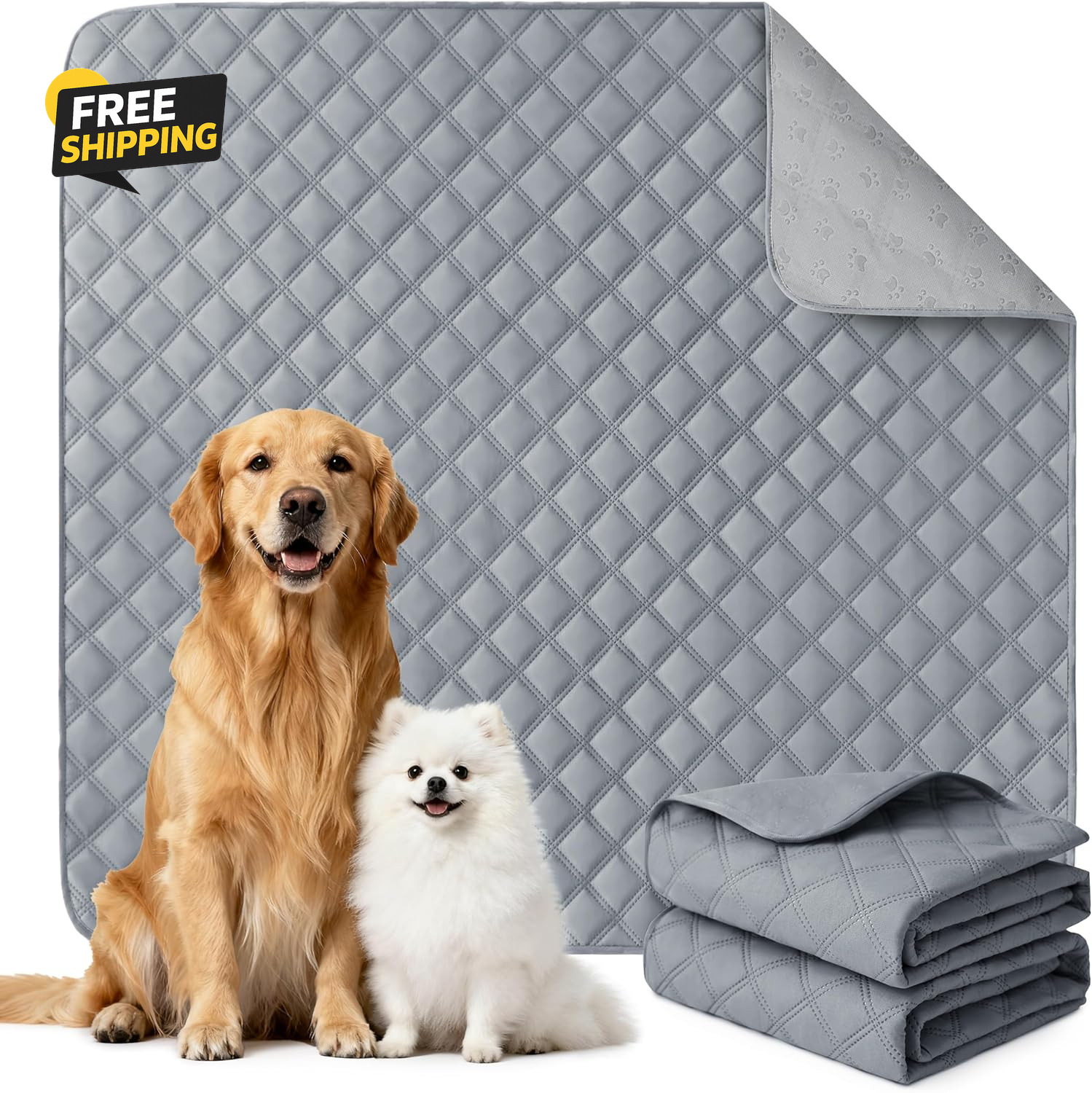 Reusable Washable Pee Pads for Dogs Large/Extra Large 36” X 41” 2 Pack