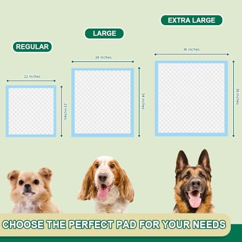 100 Count Puppy Pads 22″x23″ Leak-Proof Absorbent Dog Training Pee Wee Pads