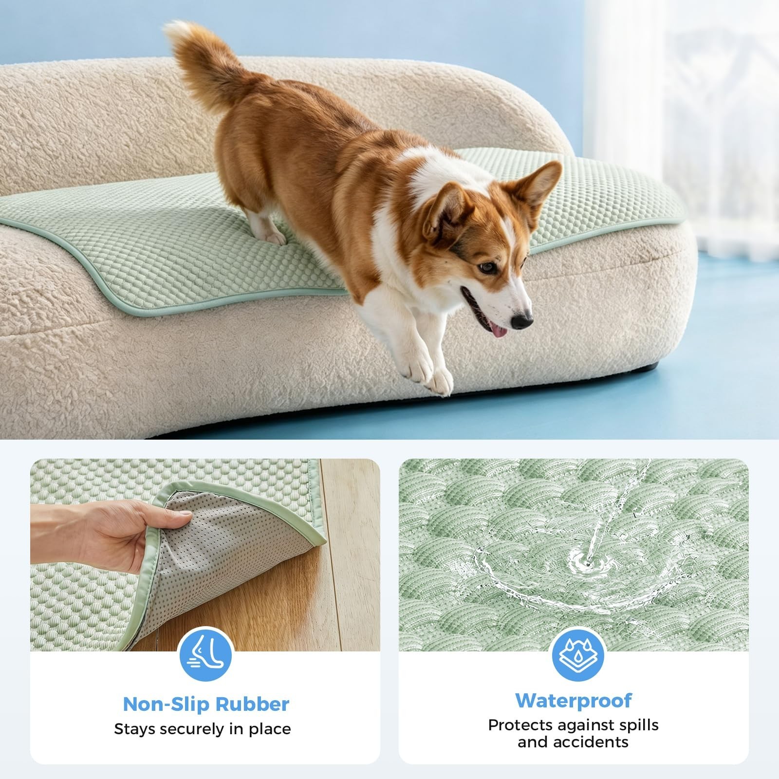 Lekereise Cooling Mat for Dogs – Self-Dog Cooling Mat Indoor, Pressure-Activa…