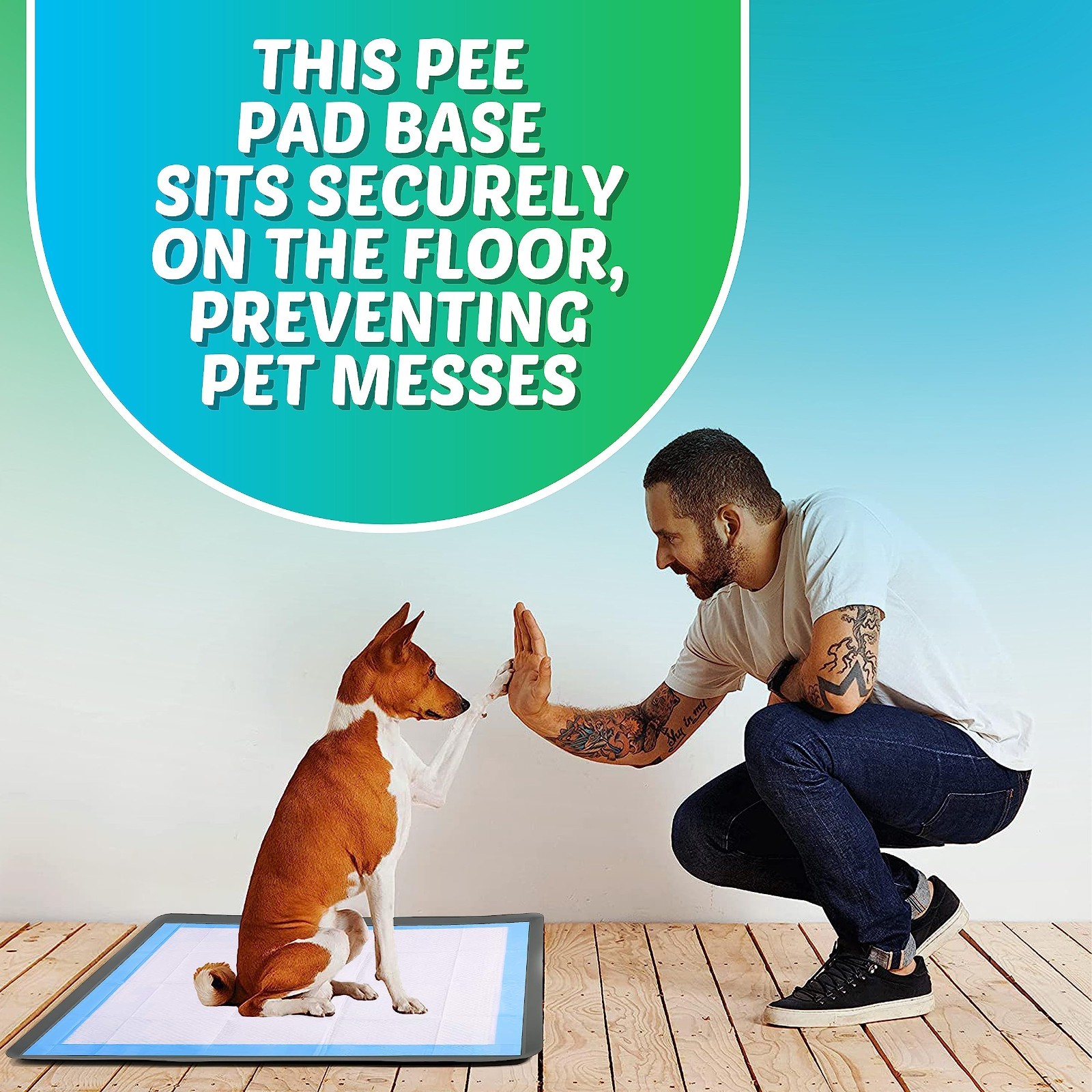 Dog Pee Pad Holder for 36″x36″ Pads – 2 Pack, Non-Slip Silicone, Easy Clean, Ind