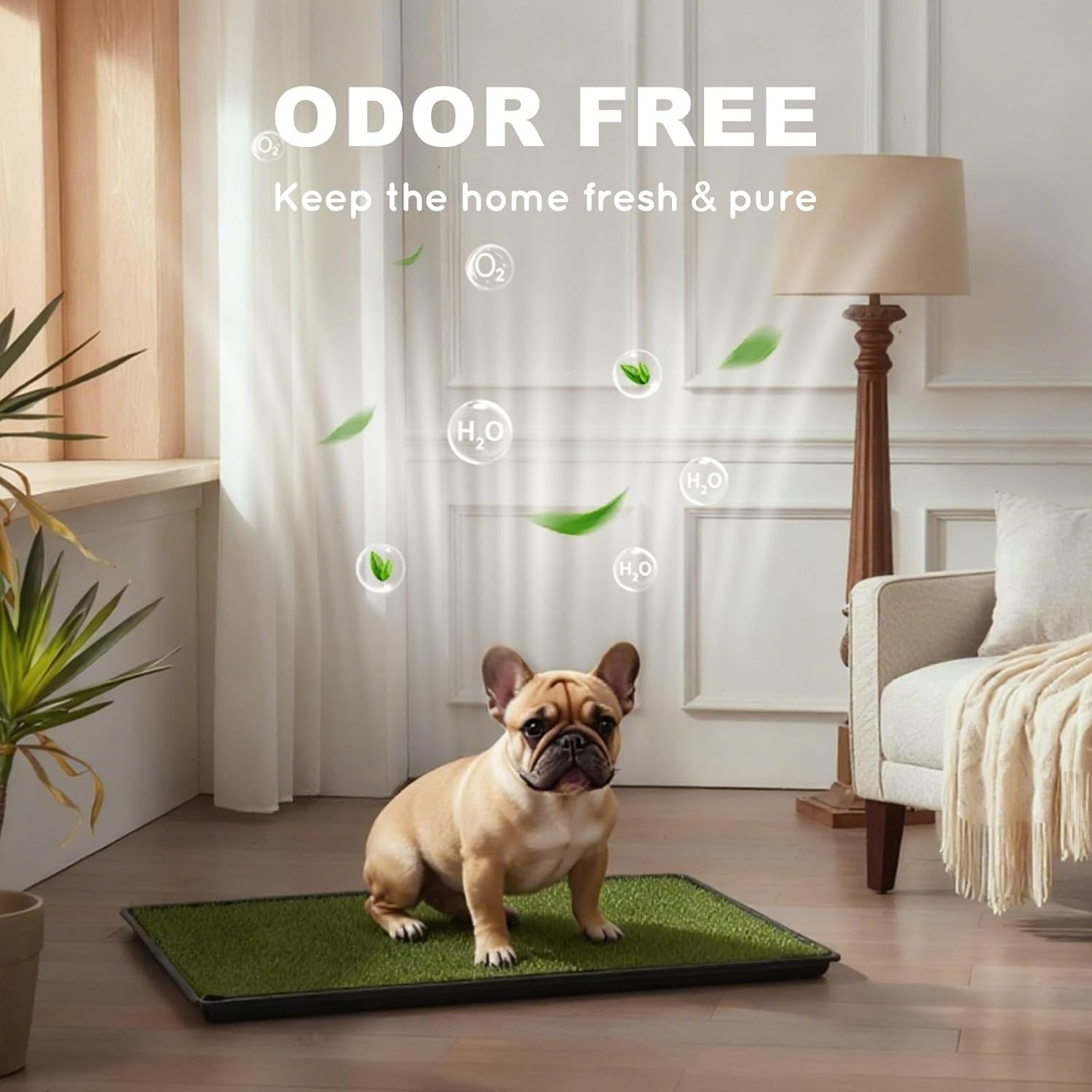Durable 2-Piece Dog Grass Pad with Hemmed Edges – Odor-Free for Easy Cleaning