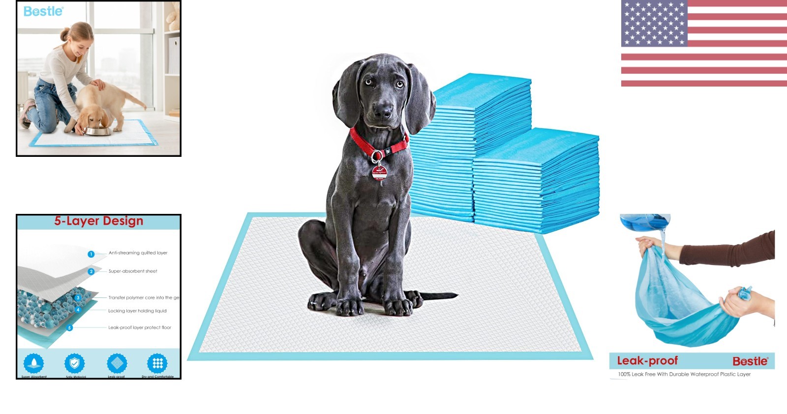 Extra-Large 24″x24″ Leak-Free Puppy Pads – 80 Count for Stress-Free Training