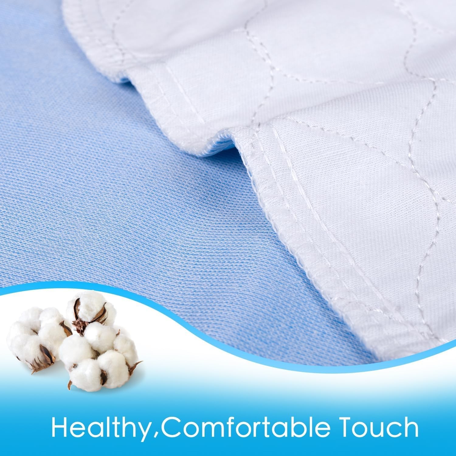 2 Pack 72×36 In Large Washable Waterproof Incontinence Bed Sheet Pads