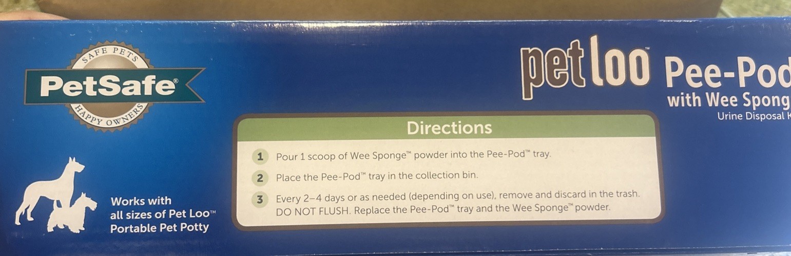 Pet safe Petloo Pe-Pod With Wee Sponge Urine Disposal Kit 7 Trays New