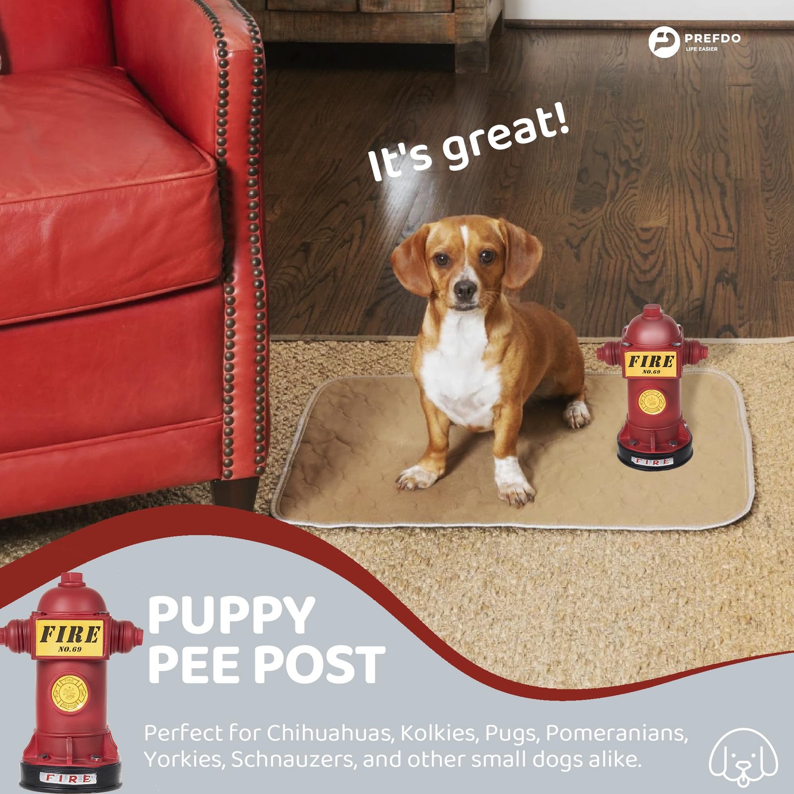 Potty Training Dog Fire Hydrant, Mini Fire Hydrant for Dogs to Pee On, Resin …