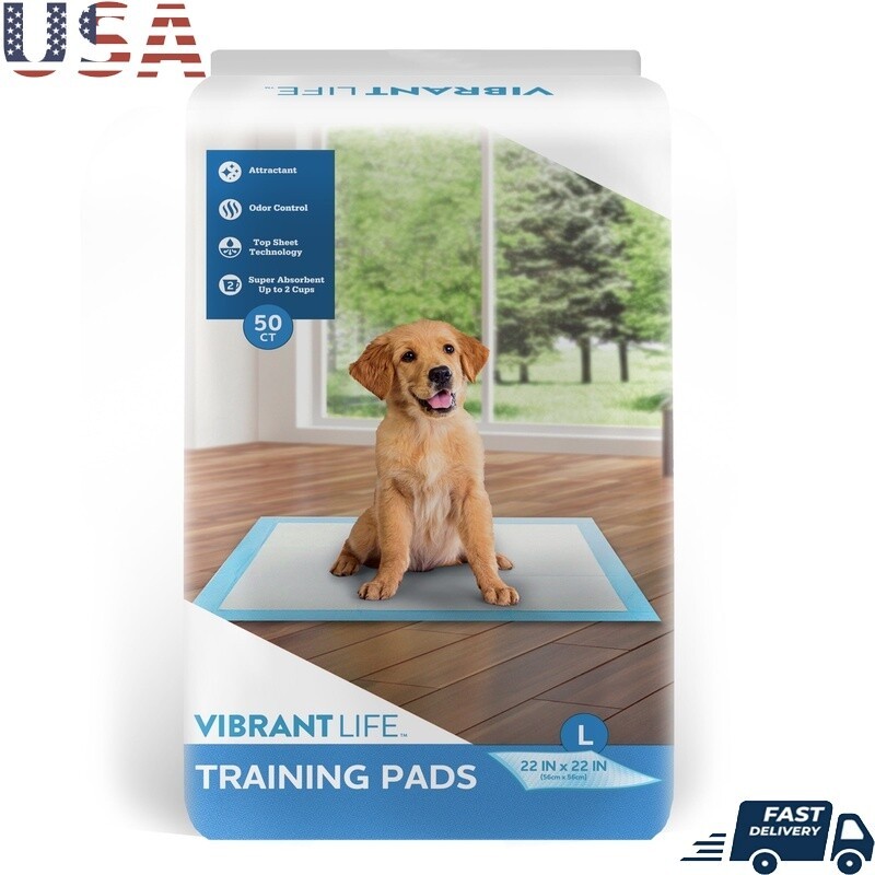 Large Dog Training Pads 22×22 50 Count Absorbent Potty Pads Odor Control New