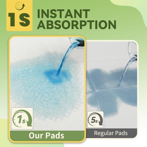 100 Count Premium Puppy Pads 22×23 Dog Pee Pads 6-Layer Leak Proof Super