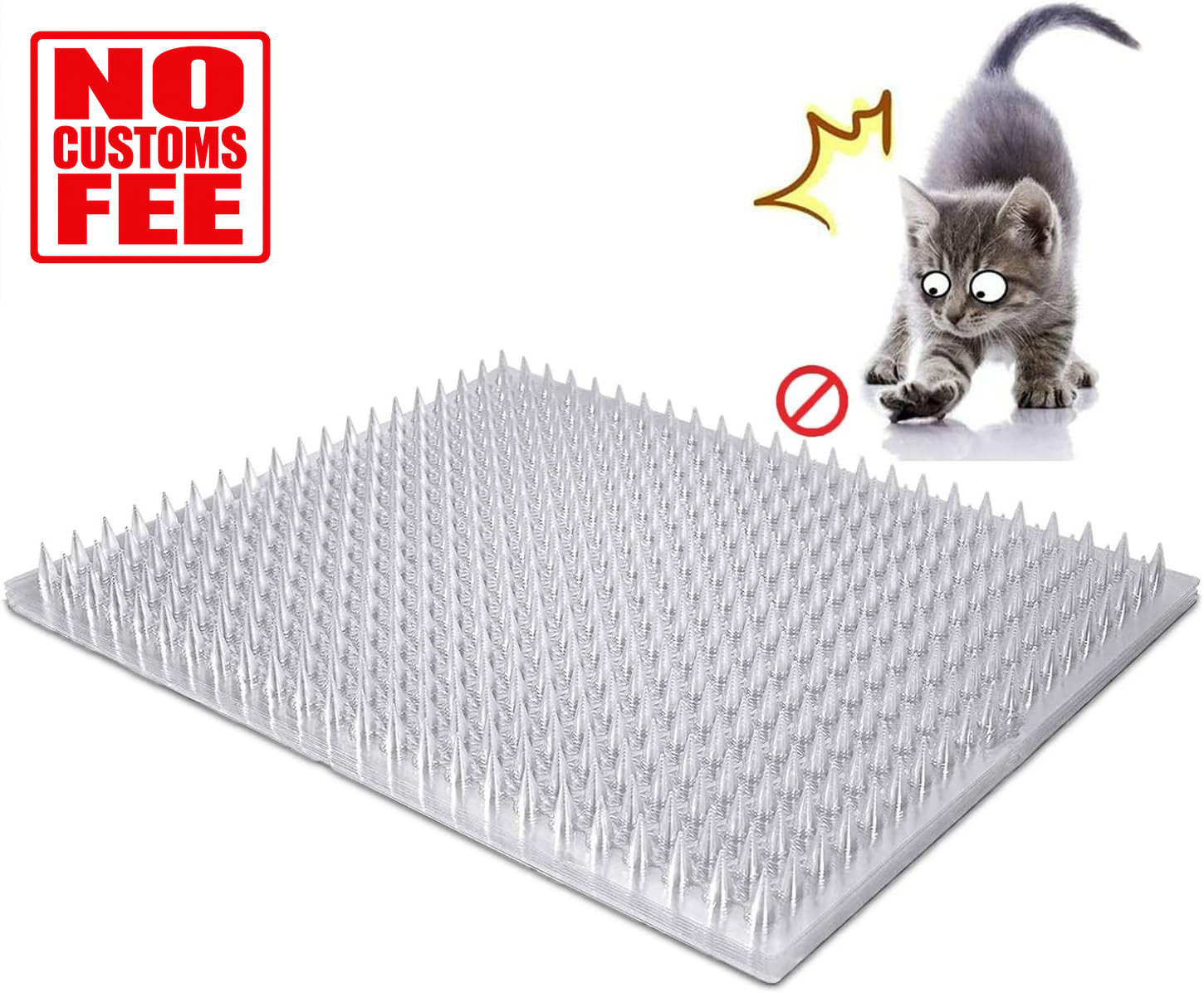 8 Pack Cat Deterrent Outdoor/Indoor Scat Mat, Pet Deterrent Training Mats, Keep
