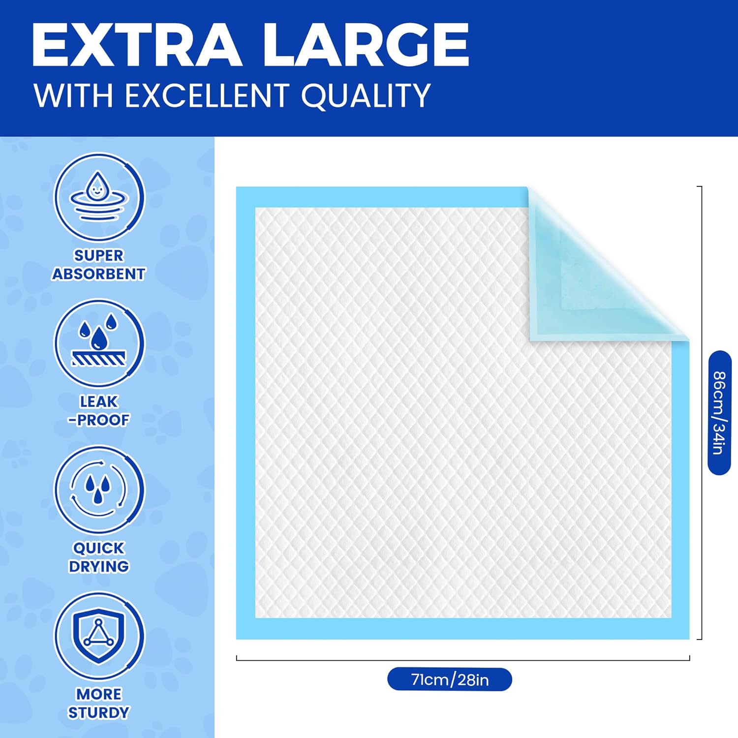 dog pads 34*28inch 125pcs