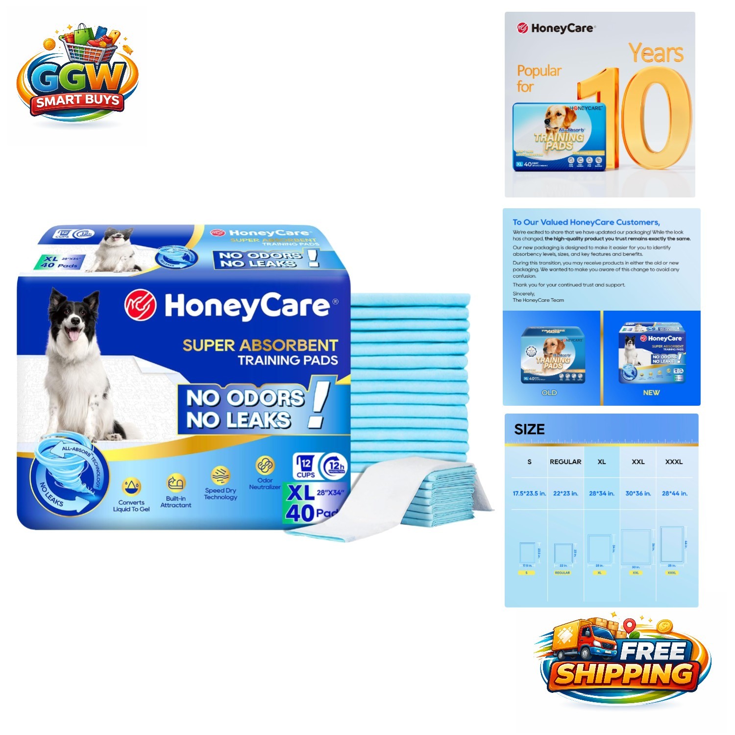 40 Count All-Absorb X-Large Puppy Pads, 28″ x 34″, Ultra Absorbent & Leak-Proof