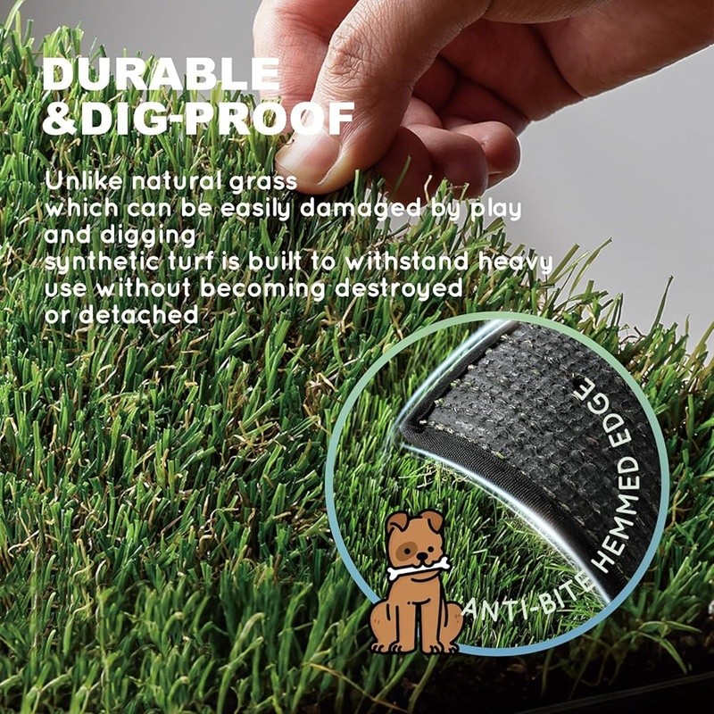 Large Dog Artificial Grass Potty Quick Drainage Easy Clean Mats System New