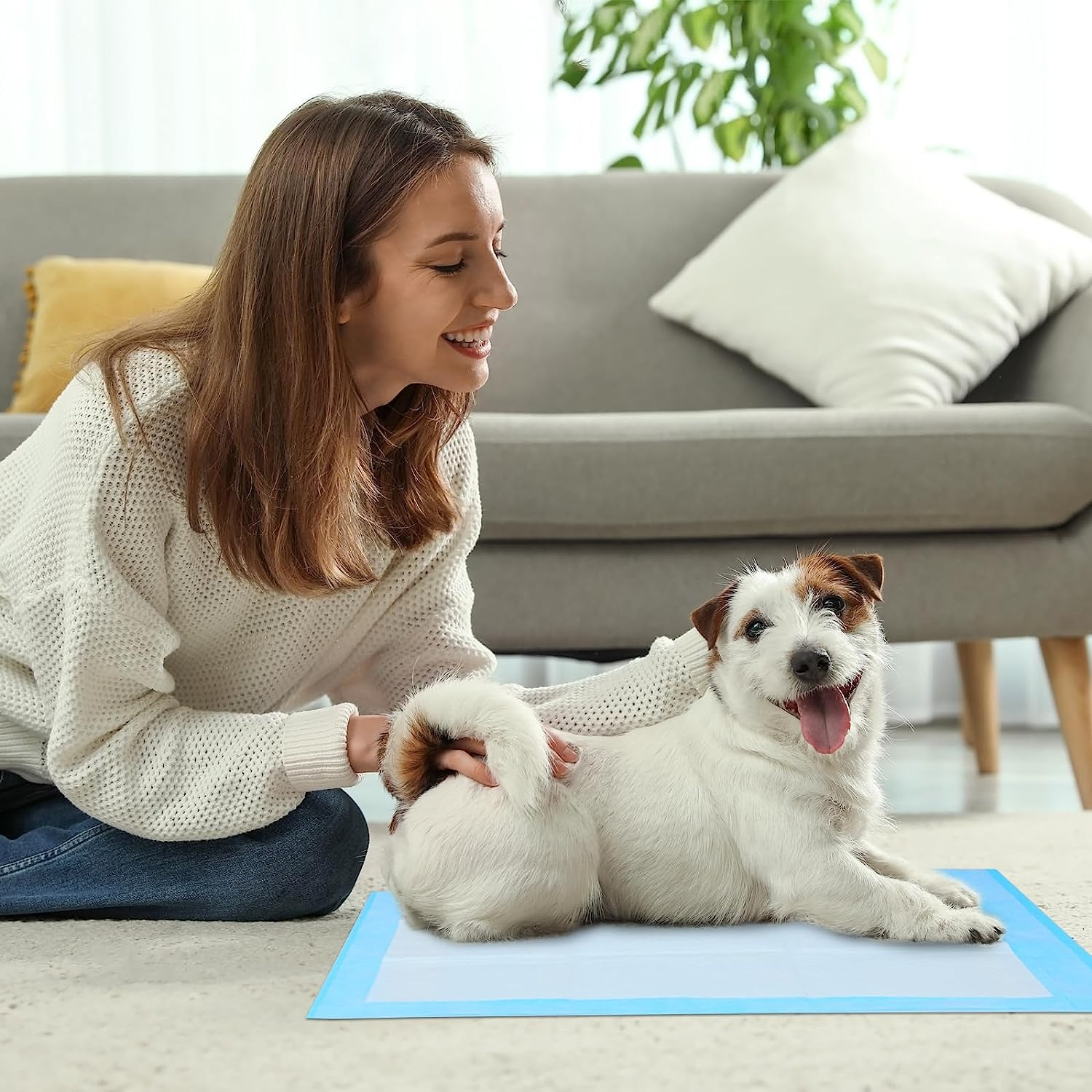 Super Absorbent Waterproof Dog and Puppy Pet Training Pad, Housebreaking Pet Pad
