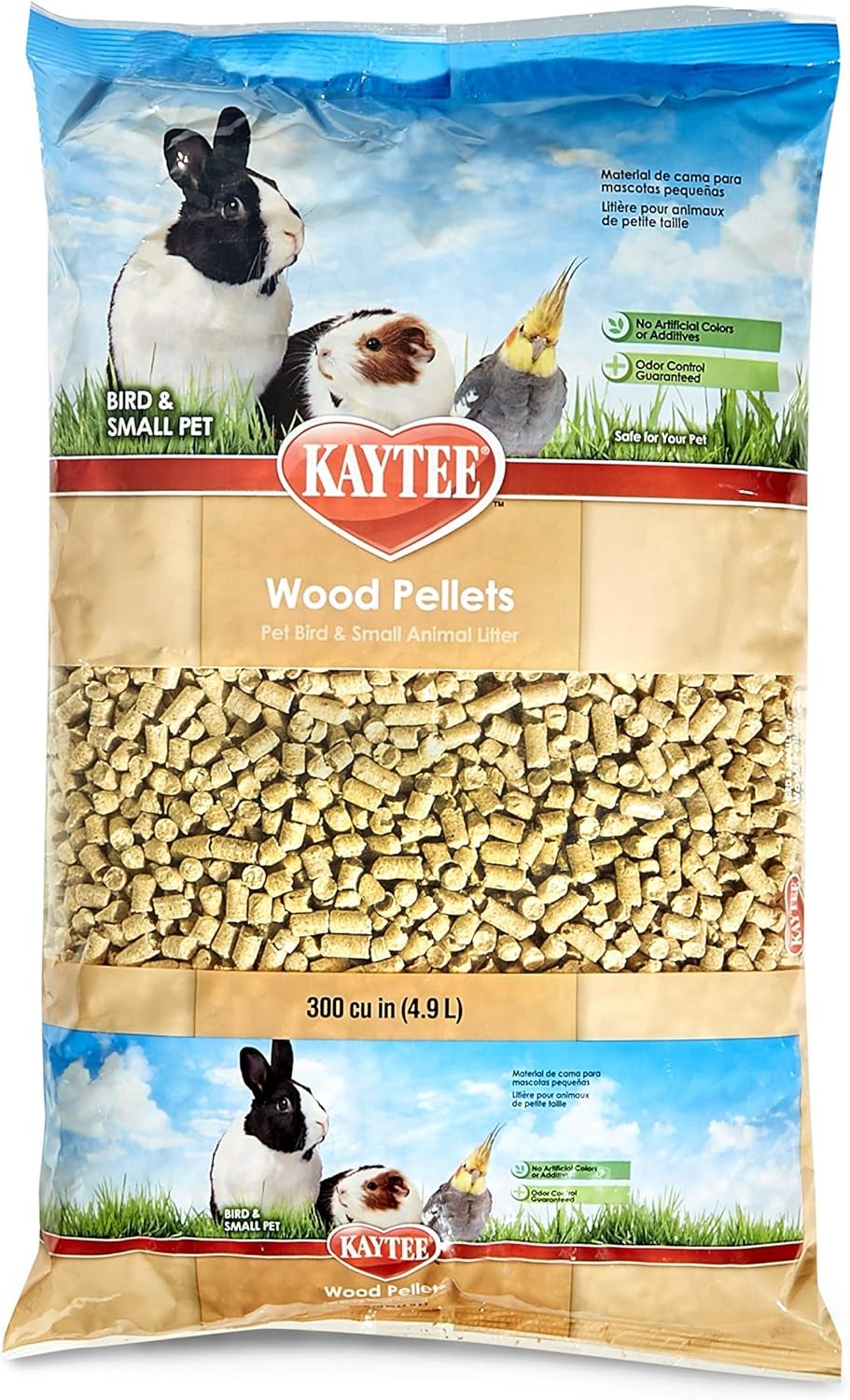Kaytee Wood Pellets Pet Bird & Small Animal Litter for 165 Fl Oz (Pack of 1)