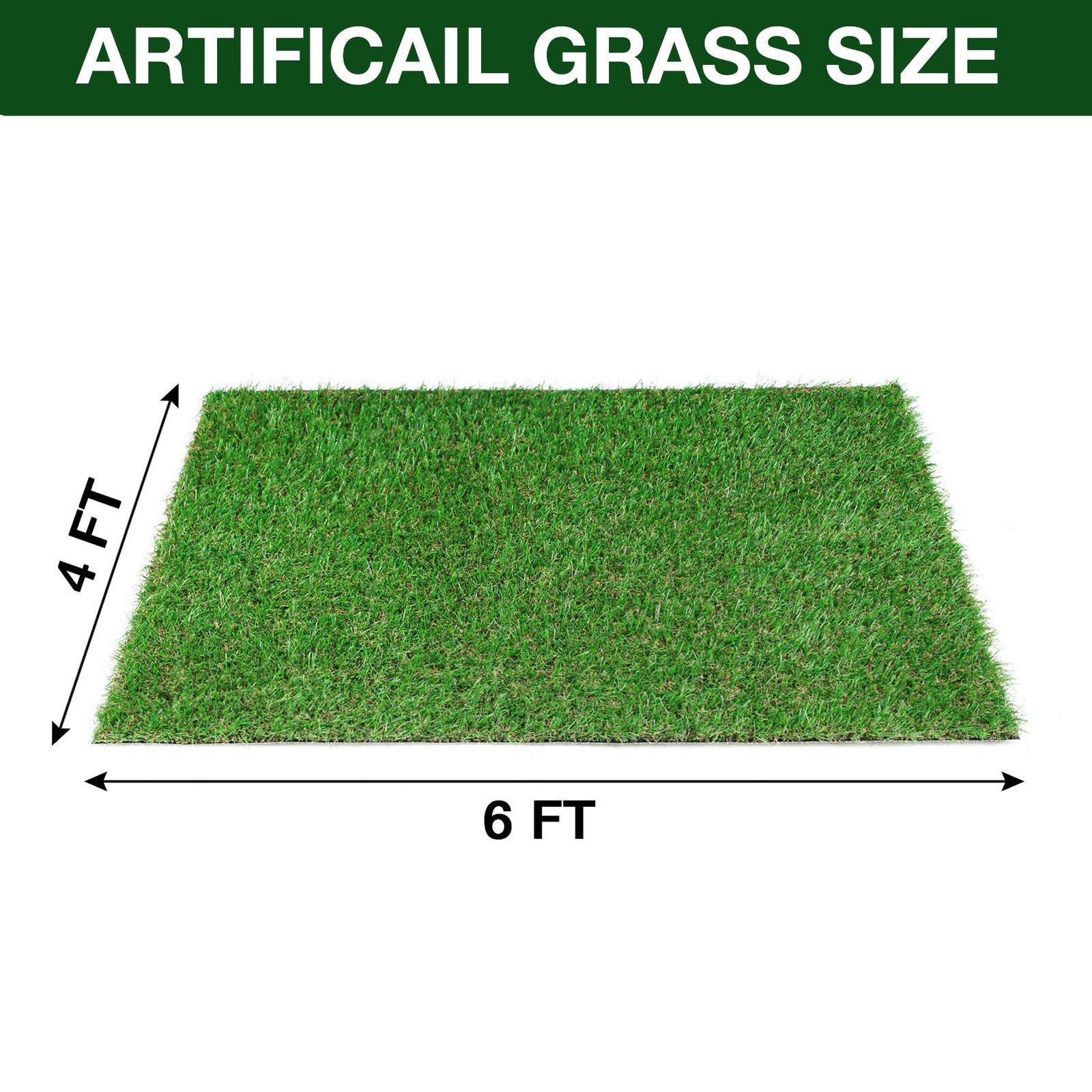 GLOBREEN Large Fake Grass for Dogs Potty Training, 4 FT X 6FT Realistic Pets …