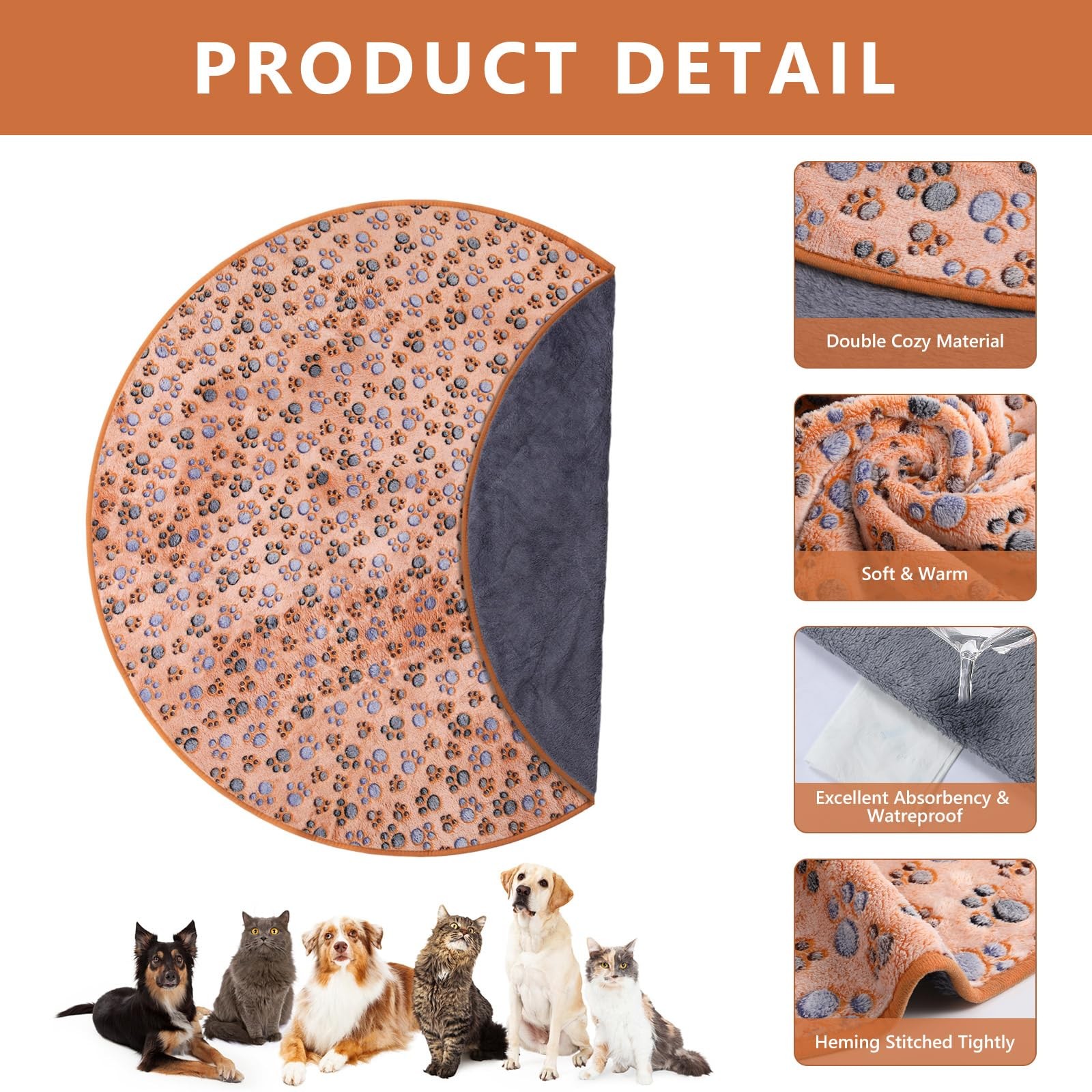 4 Pack Washable Whelping Pad Whelping Supplies Absorbent Reusable Puppy Train…